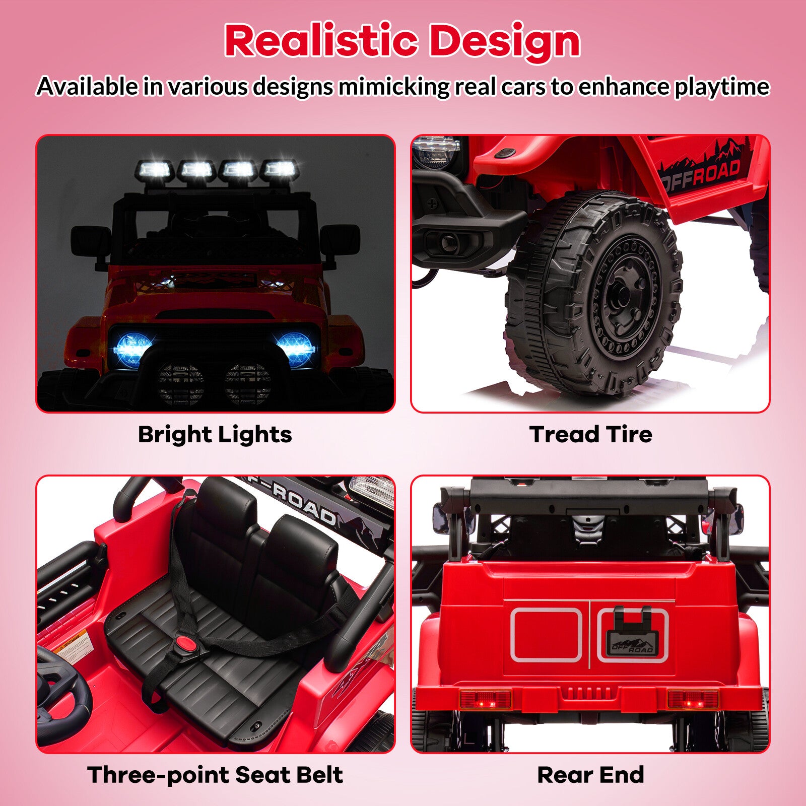 12V Kids Ride-On 2WD Battery-Powered Truck Car with Remote Control Trend Times 13