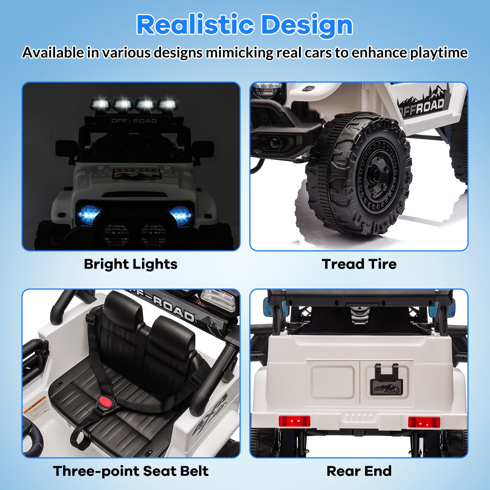 12V Kids Ride-On 2WD Battery-Powered Truck Car with Remote Control Trend Times 18