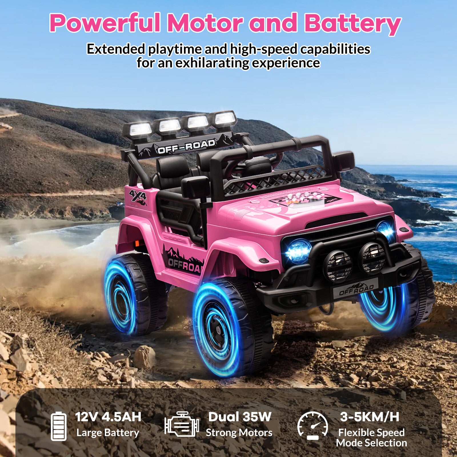 12V Kids Ride-On 2WD Battery-Powered Truck Car with Remote Control Trend Times 21
