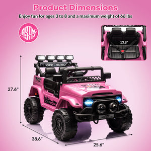 12V Kids Ride-On 2WD Battery-Powered Truck Car with Remote Control Trend Times 23