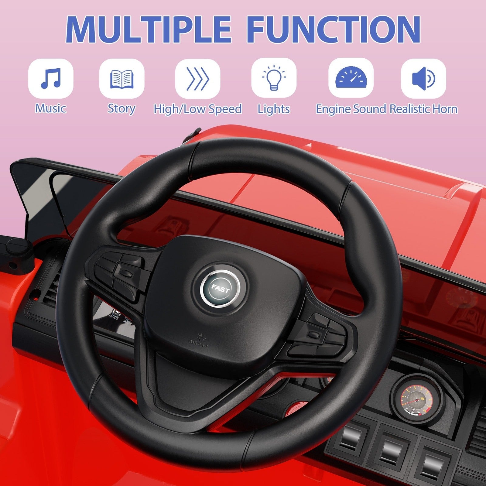 12V 4-Wheel Electric Ride-On Truck with Remote Control for Kids Trend Times 4