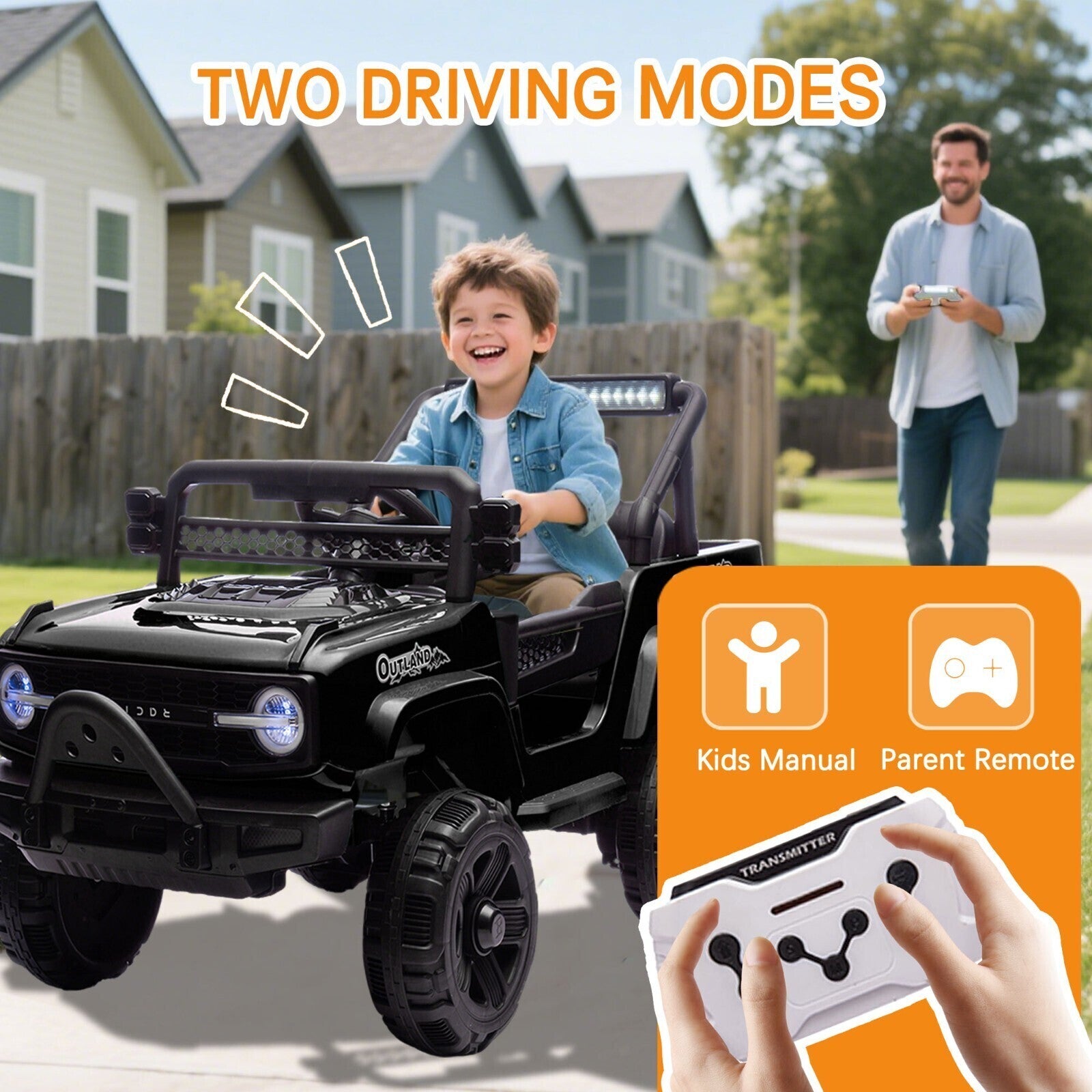 12V Kids Electric Ride-On Truck with 6 Wheels, Music, and Remote Control Trend Times 4
