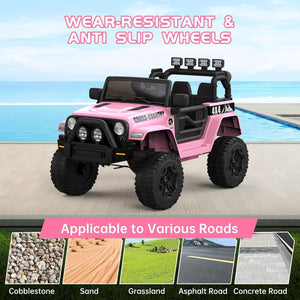 12V Battery-Powered Pink Kids Ride-On 4-Wheeler Truck with Remote Control Trend Times 6