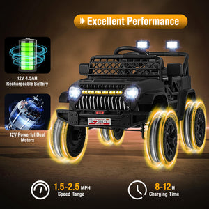 12V Battery-Powered Kids Electric Ride-On Truck Car with 3 Speeds for Toddlers Trend Times 5