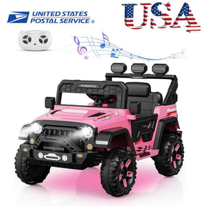 12V Battery-Powered Ride-On Truck Car for Toddlers with 3 Speed Settings Trend Times 1