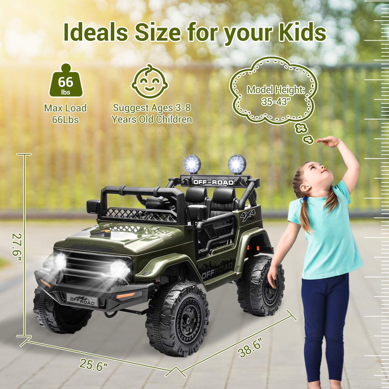12V Kids Electric Ride-On Off-Road SUV Truck with Remote Control and LED Lights Trend Times 17