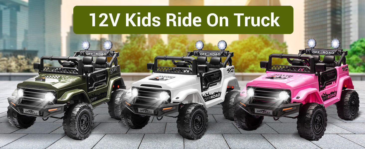 12V Kids Electric Ride-On Off-Road SUV Truck with Remote Control and LED Lights Trend Times 20