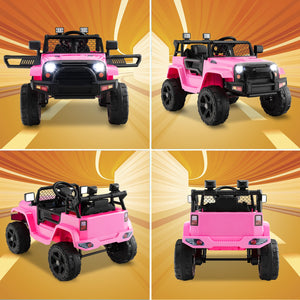 12V Pink Kids Electric Ride-On Truck with Remote, Music, and Lights Trend Times 7