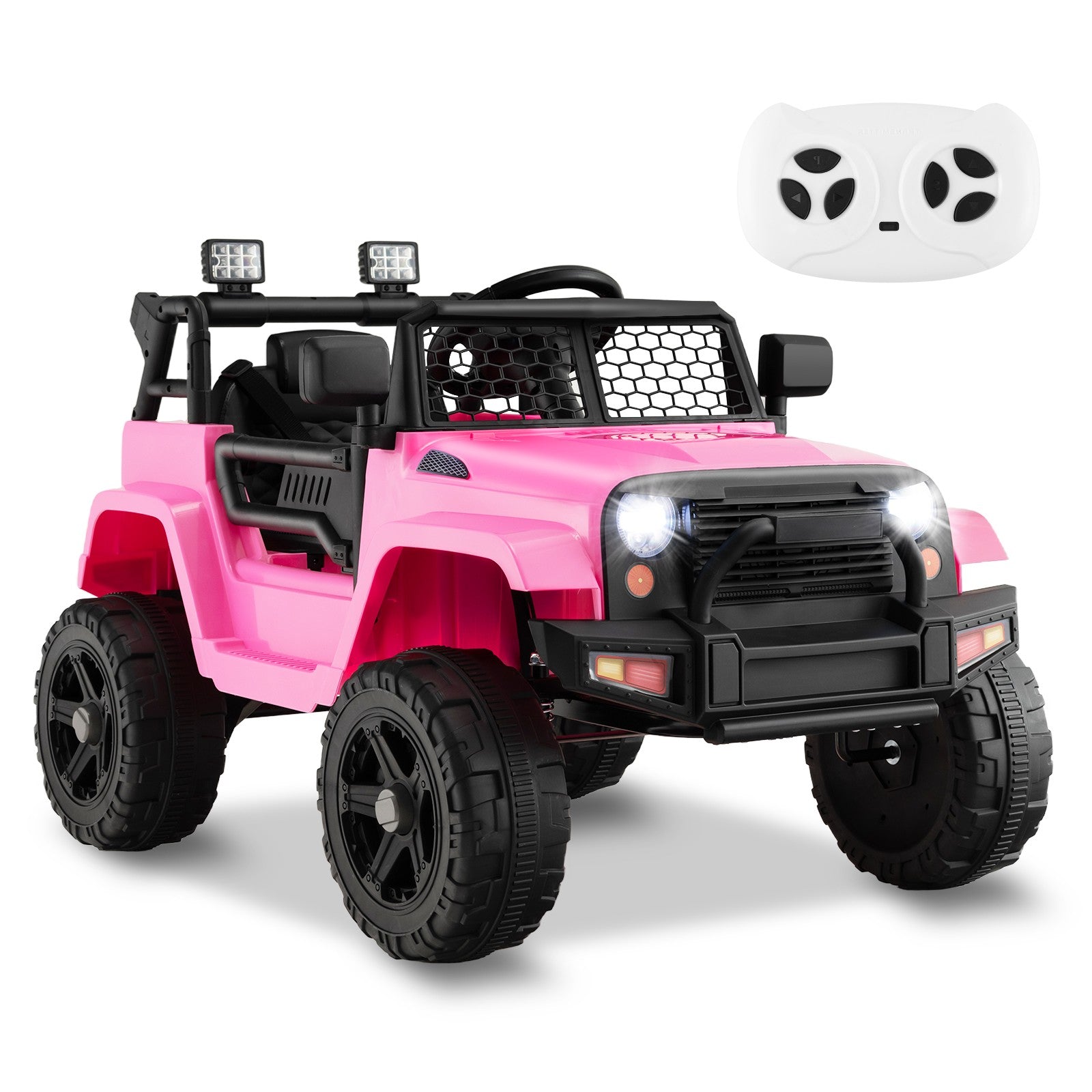 12V Pink Kids Electric Ride-On Truck with Remote, Music, and Lights Trend Times 9