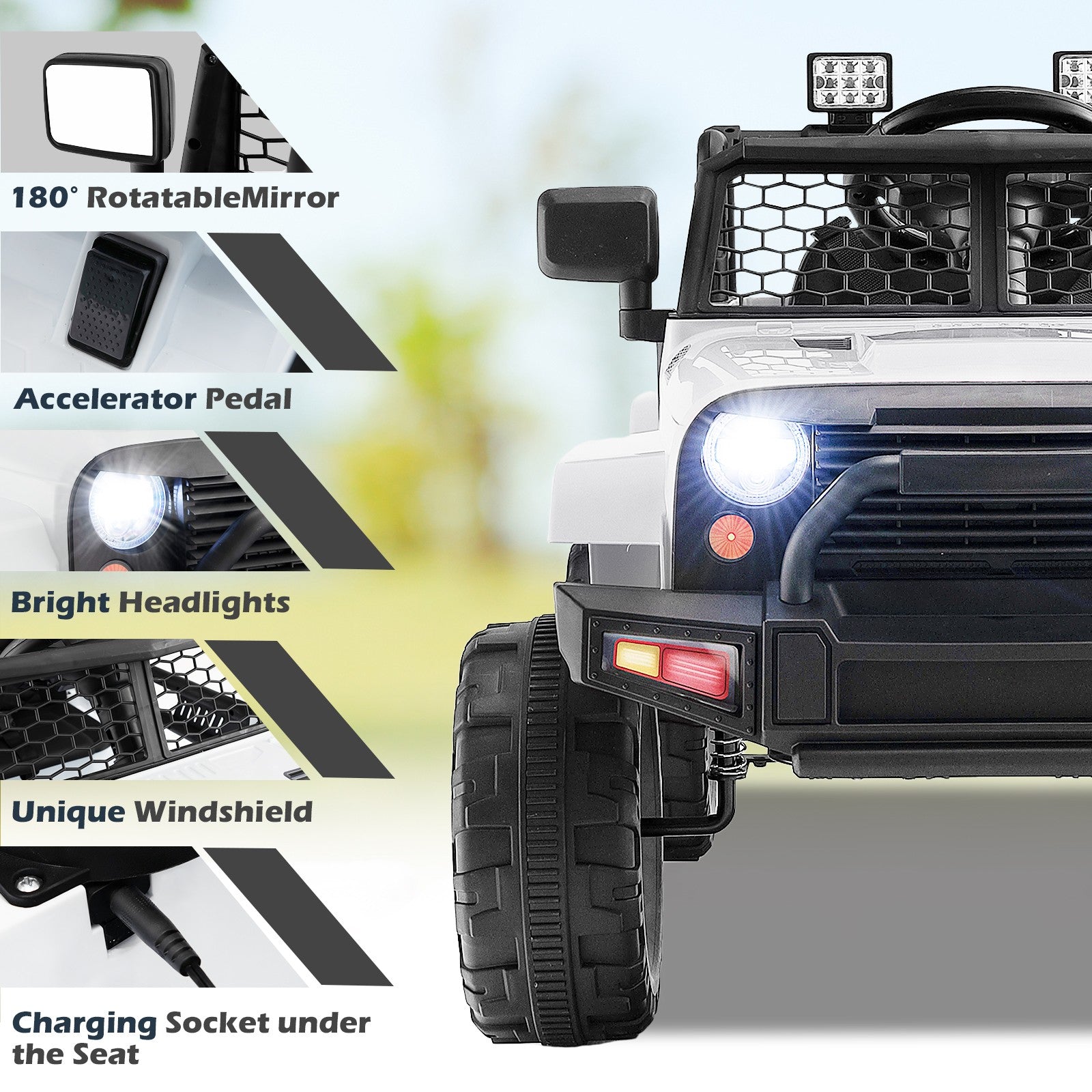 12V Kids Electric Ride-On Truck Car with Remote Control, Music, and Lights Trend Times 8
