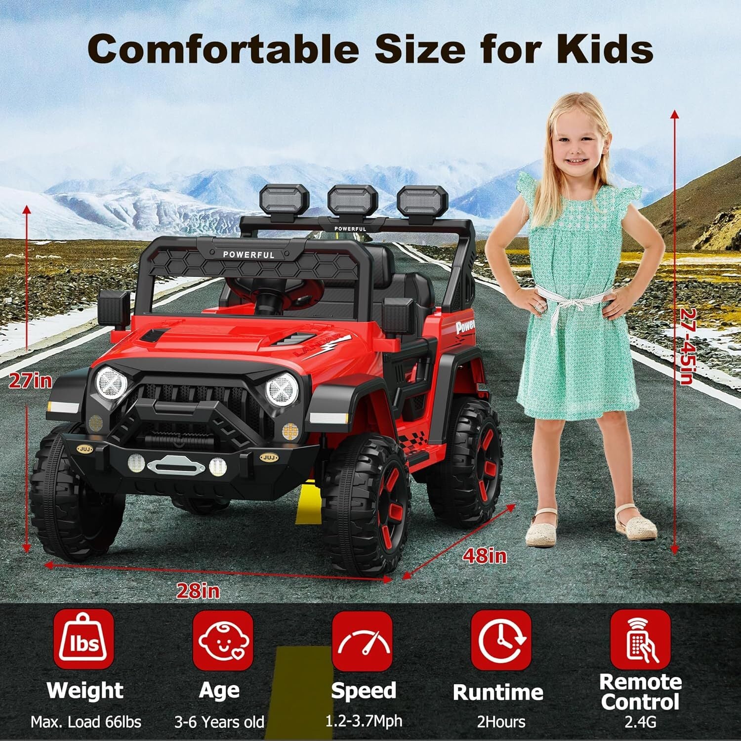 12V Kids Electric Ride-On Truck with Parent Remote Control Trend Times 22