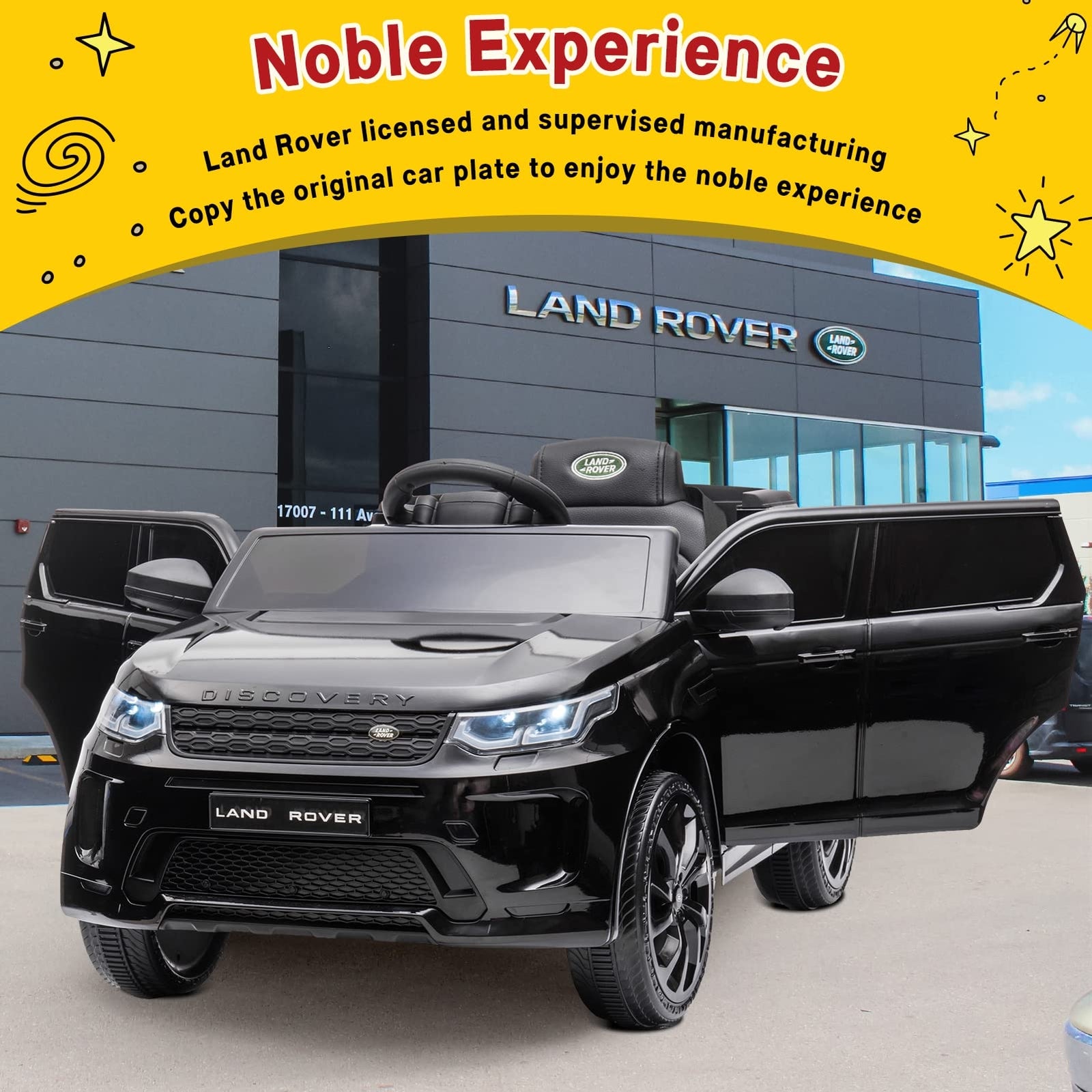 12V Licensed Land Rover Kids Electric Ride-On Truck with Remote Control Battery Car Trend Times 13