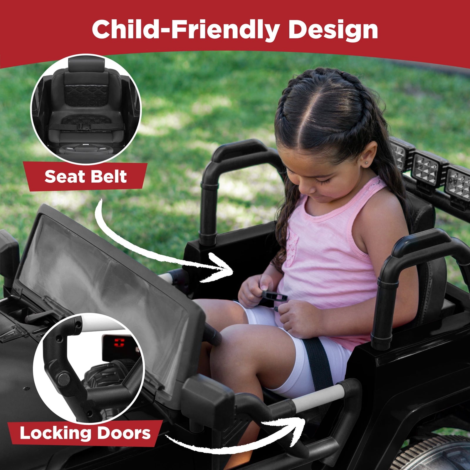 12V Kids Ride-On Truck Car with Remote Control, Spring Suspension, Bluetooth, and LED Lights Trend Times 5