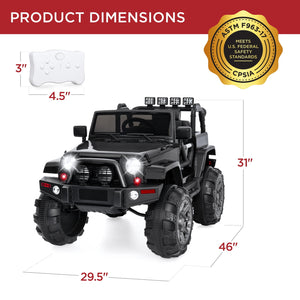12V Kids Ride-On Truck Car with Remote Control, Spring Suspension, Bluetooth, and LED Lights Trend Times 7
