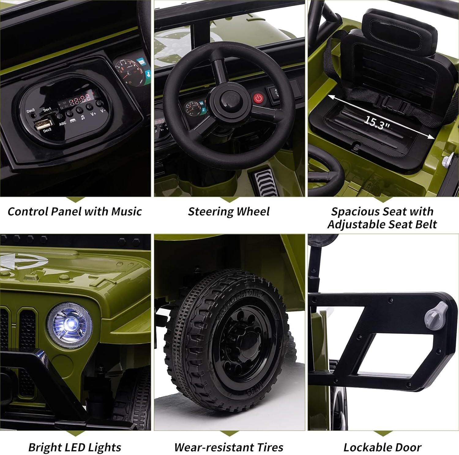 12V Kids Ride-On Truck Car Toy with Remote Control for Children Trend Times 2