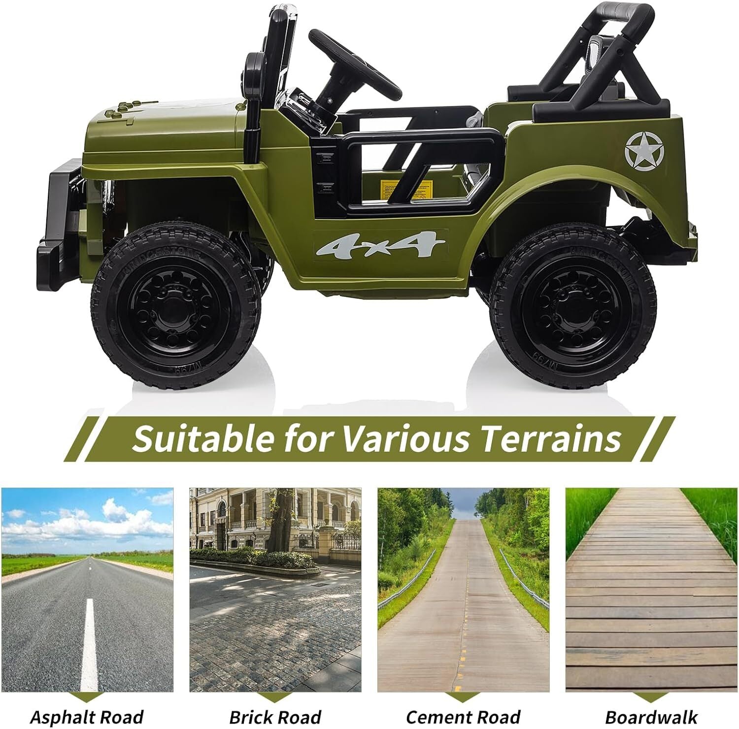 12V Kids Ride-On Truck Car Toy with Remote Control for Children Trend Times 4