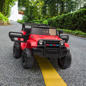 12V Kids Ride-On Truck Car with Parent Remote Control, LED Lights, and MP3 Player - Red Trend Times 1