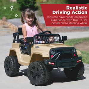 12V Kids Ride-On Truck Car with Parent Remote Control, Spring Suspension, and LED Lights Trend Times 1