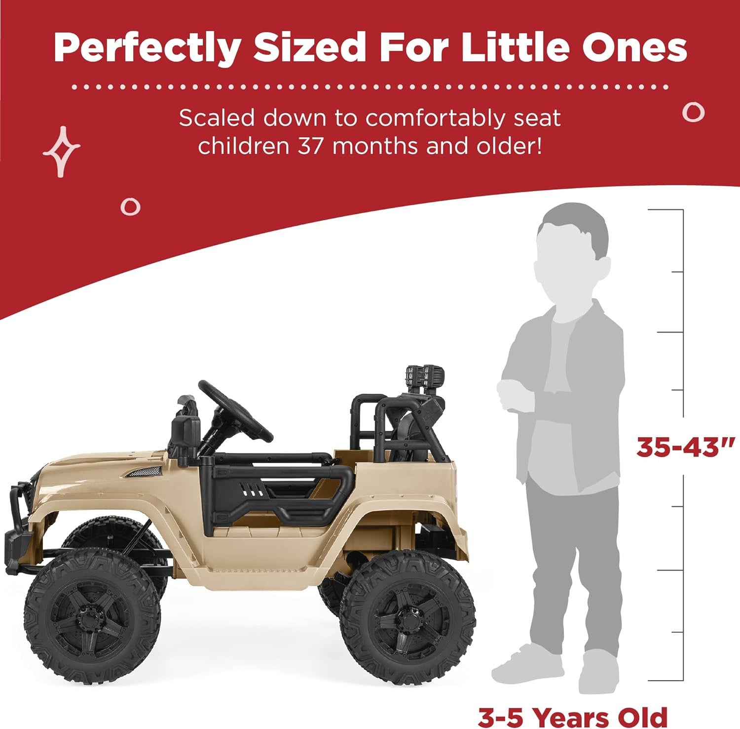 12V Kids Ride-On Truck Car with Parent Remote Control, Spring Suspension, and LED Lights Trend Times 3