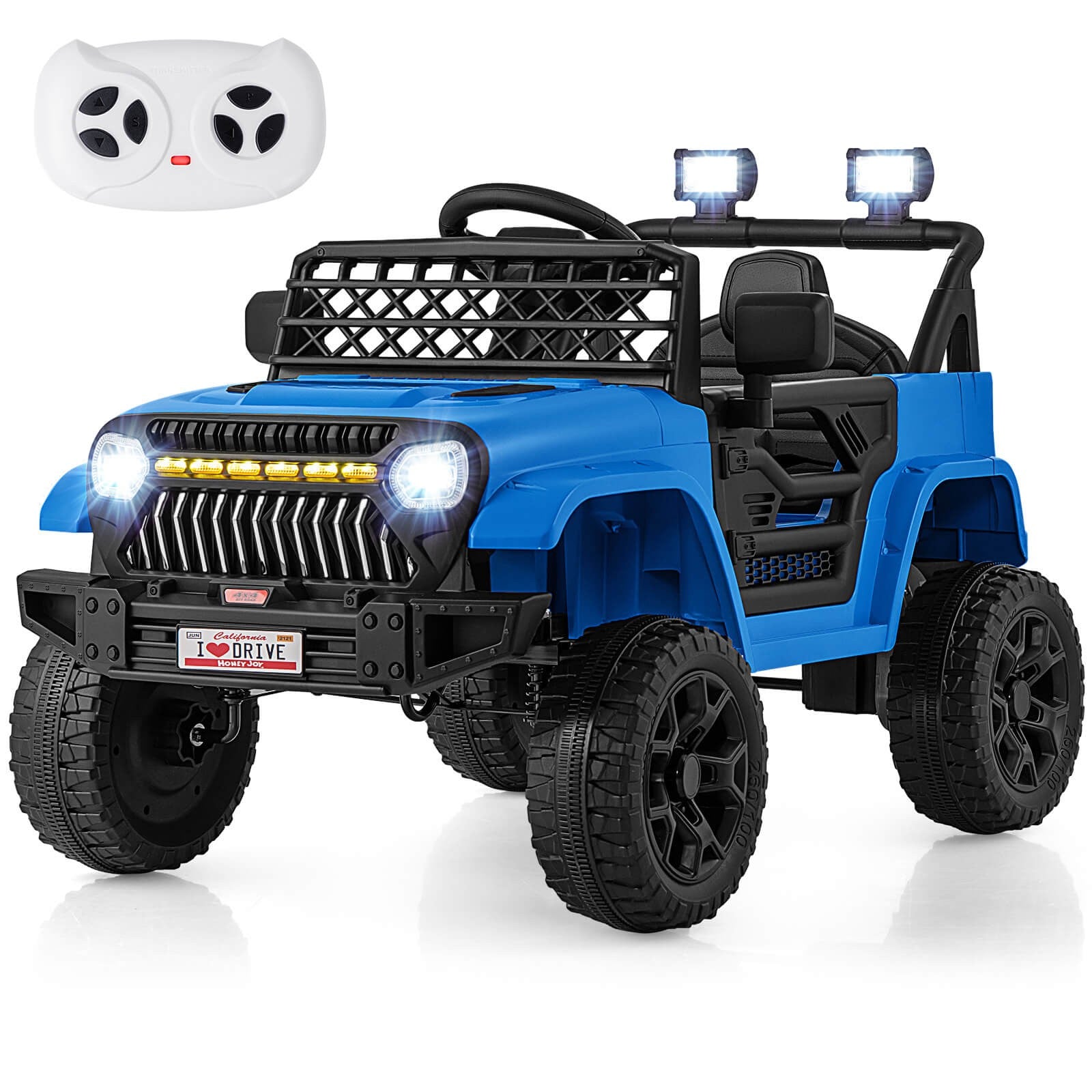 12V Kids Ride-On Truck Car with Parental Remote, 3 Speeds, LED Lights, and Music Player Trend Times 0
