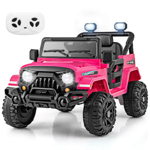 12V Kids Ride-On Truck Car with Remote Control, Threaded Wheels, 3 Speeds, and LED Lights Trend Times Variant 0
