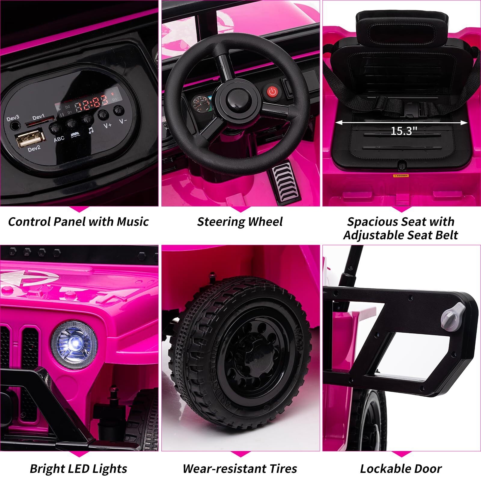 12V Electric Ride-On Truck Car for Kids with Remote Control and Safety Seat Belt Trend Times 6