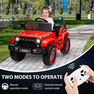 12V Kids Ride-On Truck Car with Remote Control, Music, LED Lights, and Horn Trend Times 3