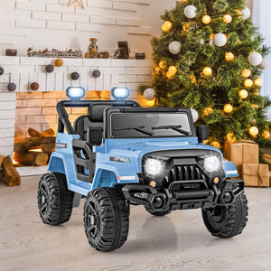 12V Kids Ride-On Truck Car with Remote Control, Threaded Wheels, 3 Speeds, and LED Lights Trend Times 2
