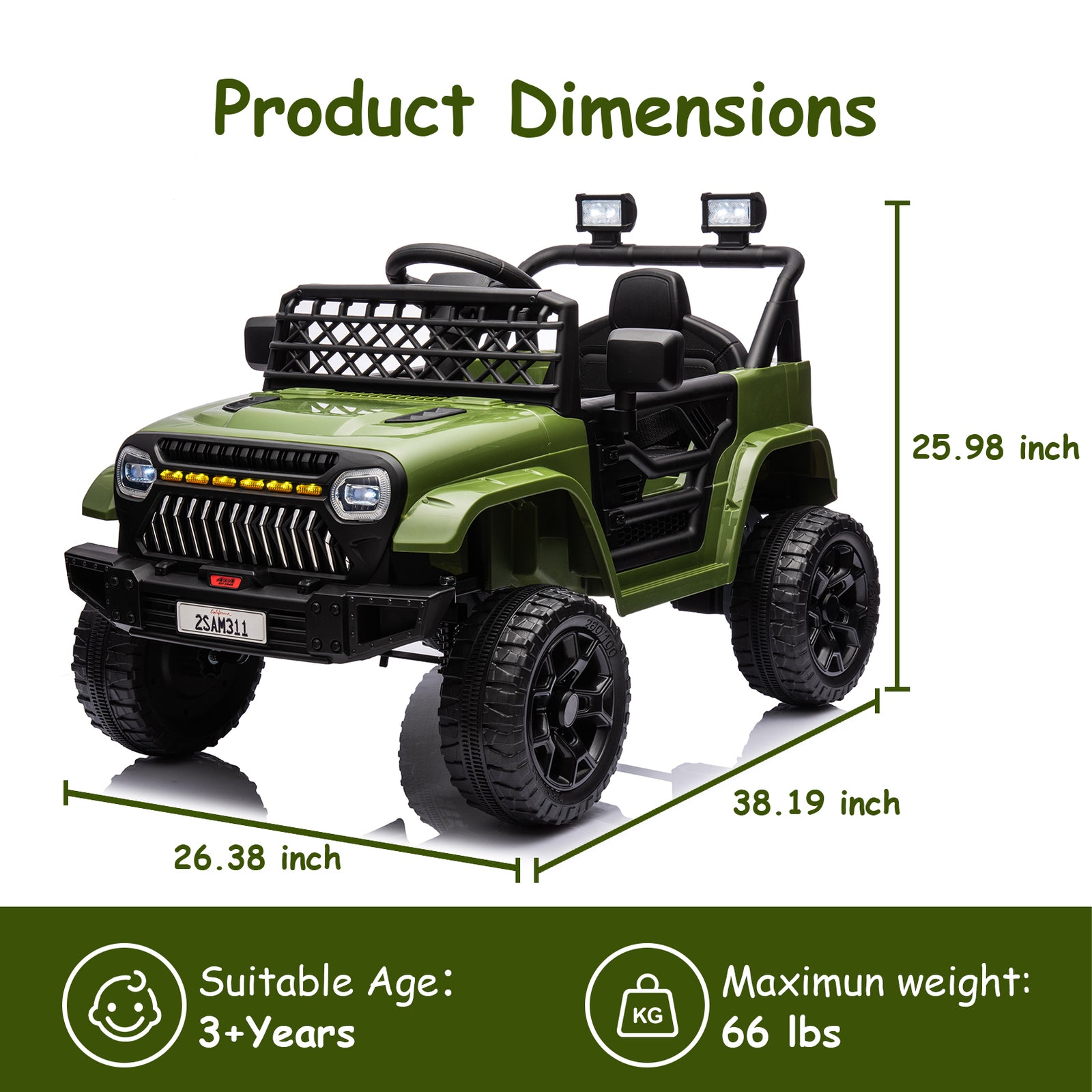 12V Electric Kids Ride-On Truck Toy with 2.4G Remote Control for Boys and Girls Trend Times 16
