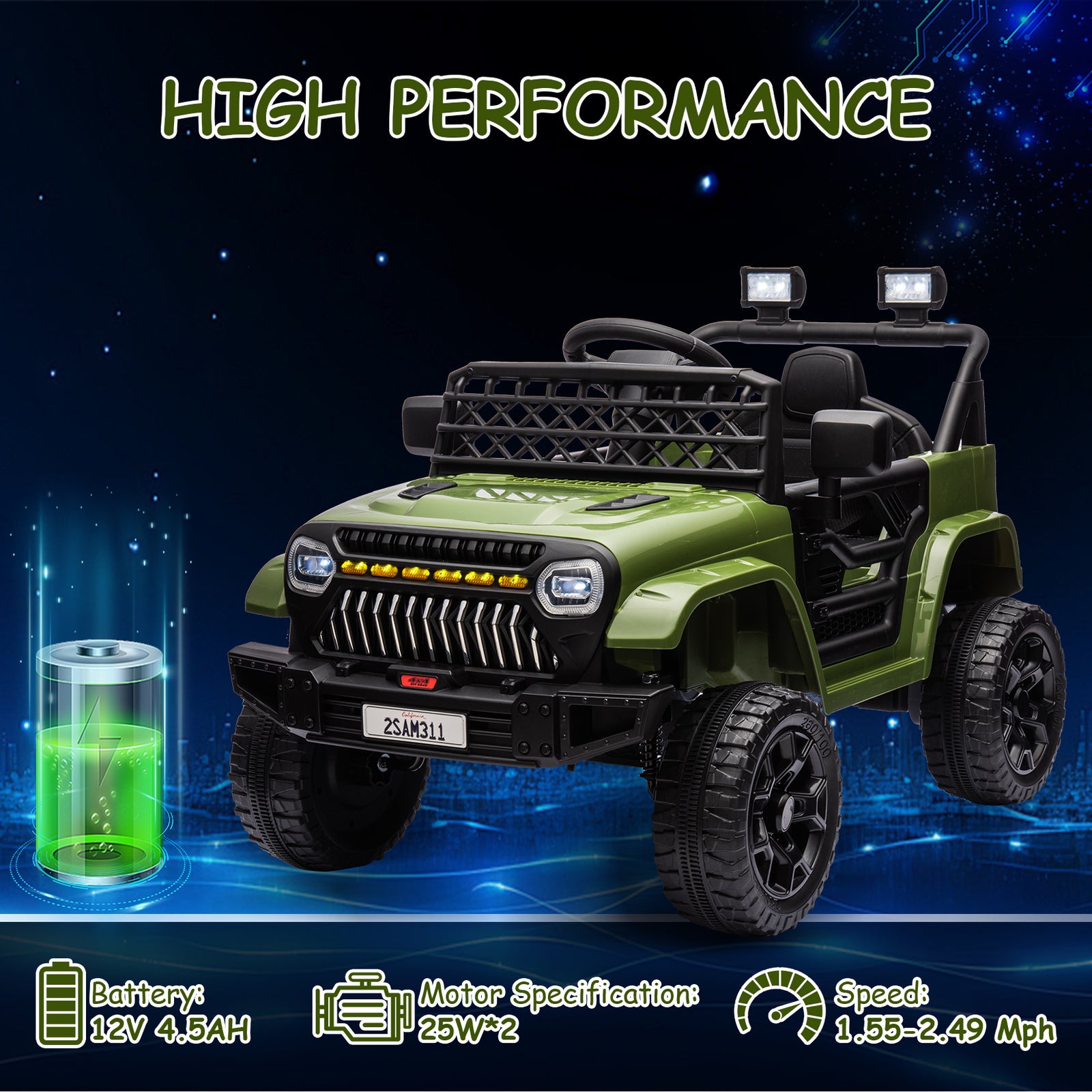 12V Electric Kids Ride-On Truck Toy with 2.4G Remote Control for Boys and Girls Trend Times 17