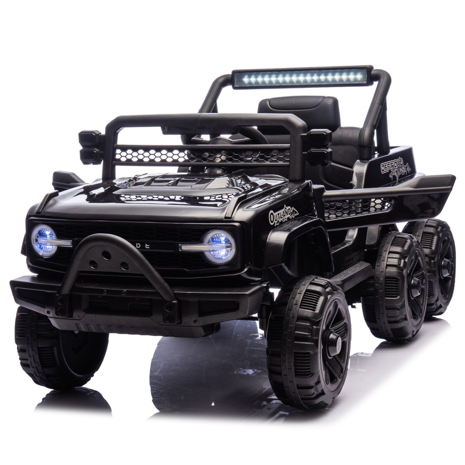 12V Electric Kids Ride-On Jeep Truck Toy Car with 6 Wheels and Remote Control Battery Powered Trend Times 4