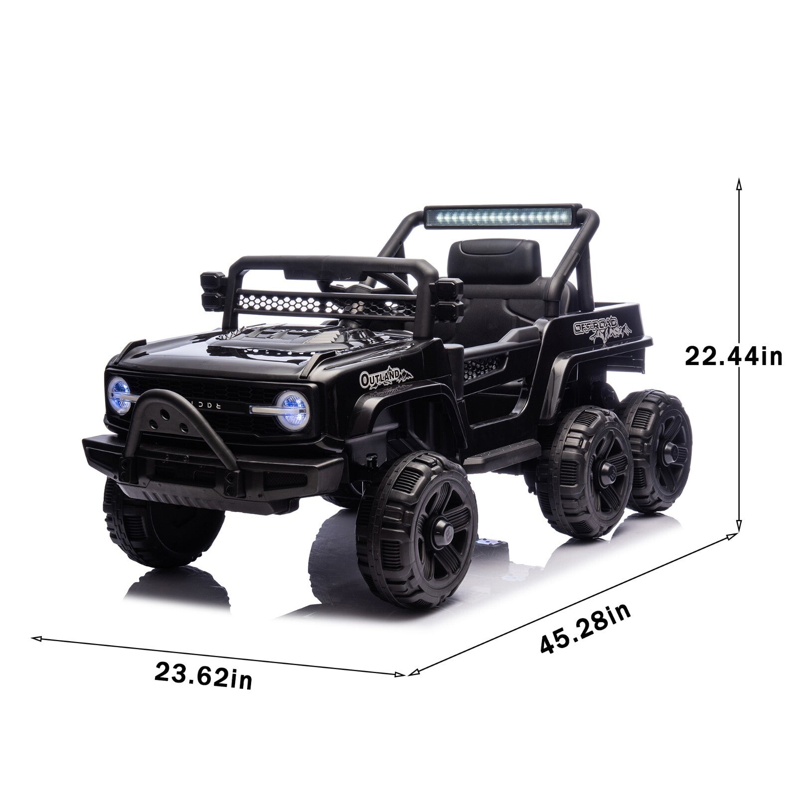 12V Electric Kids Ride-On Jeep Truck Toy Car with 6 Wheels and Remote Control Battery Powered Trend Times 6