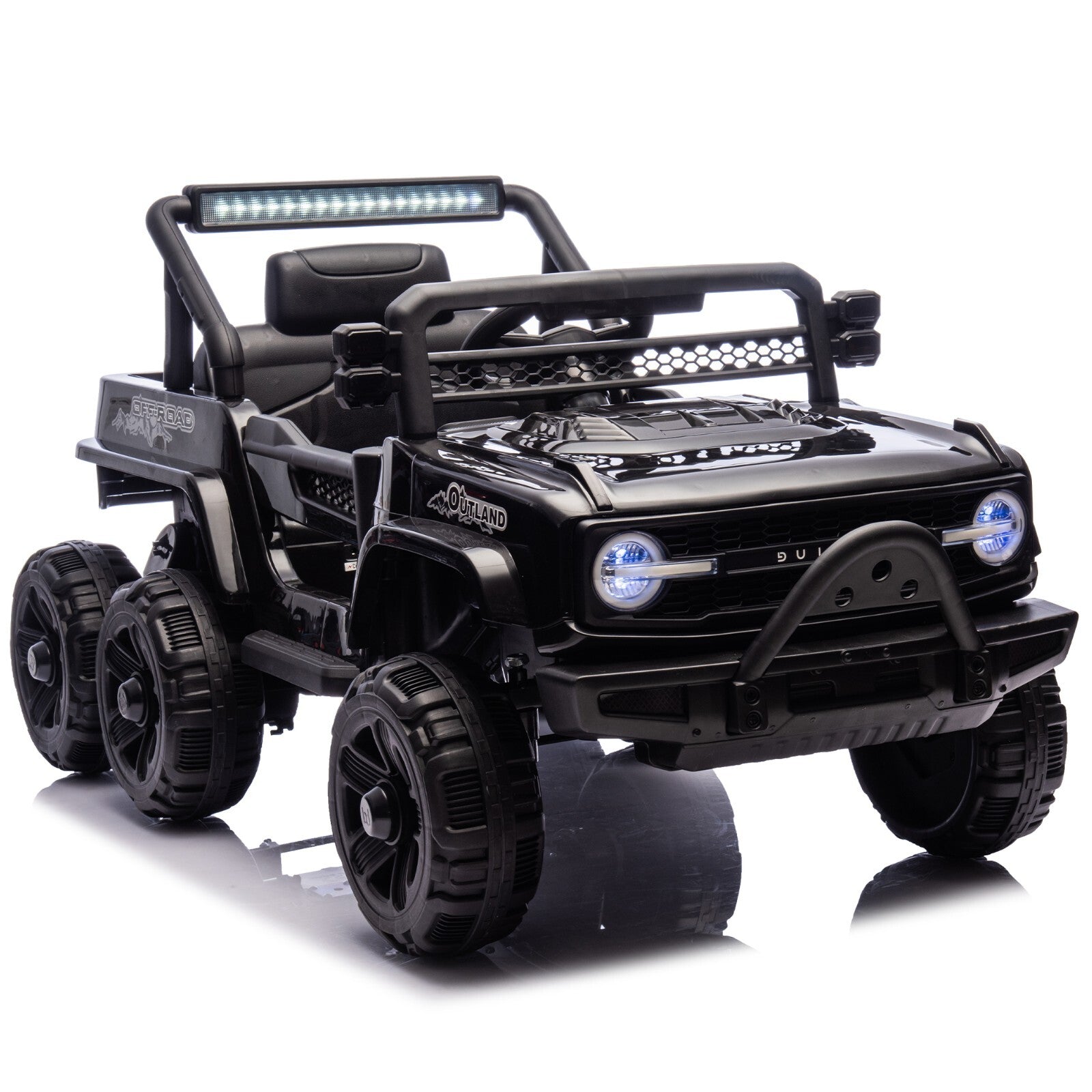 12V Electric Kids Ride-On Jeep Truck Toy Car with 6 Wheels and Remote Control Battery Powered Trend Times 9
