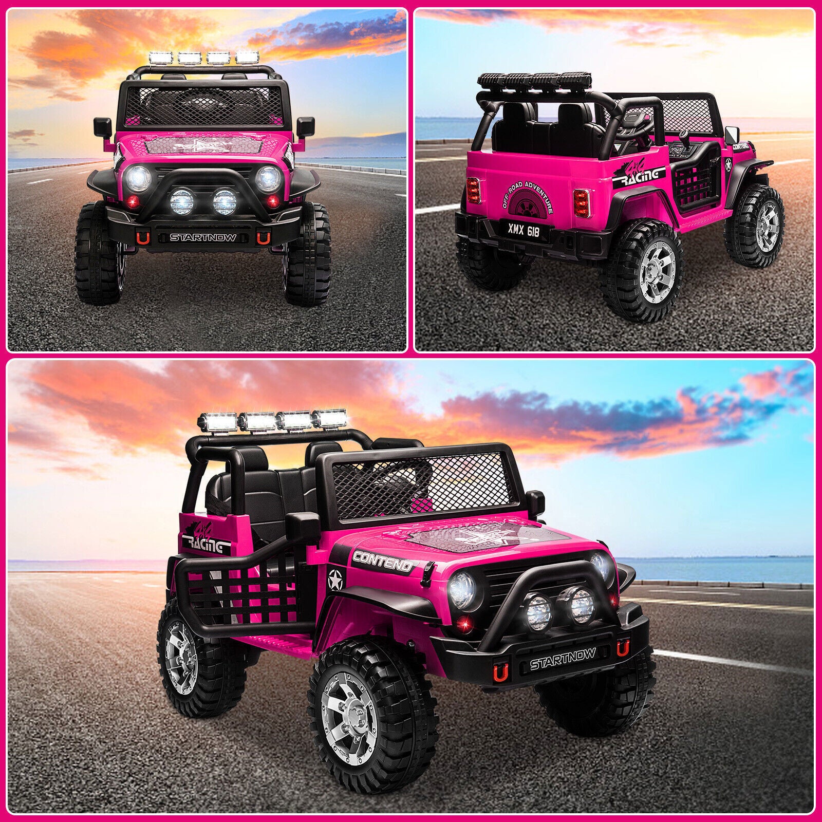 12V Electric 2-Seater Kids Ride-On Jeep Truck with Remote Control Trend Times 2
