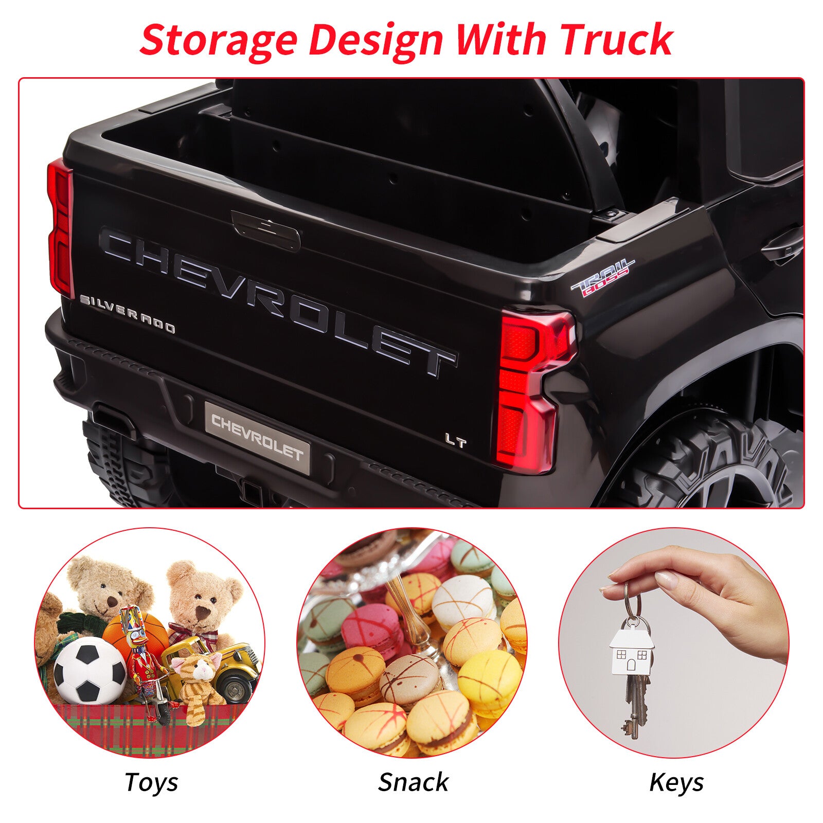 12V Electric Ride-On Truck Car for Kids with Remote Control Trend Times 3