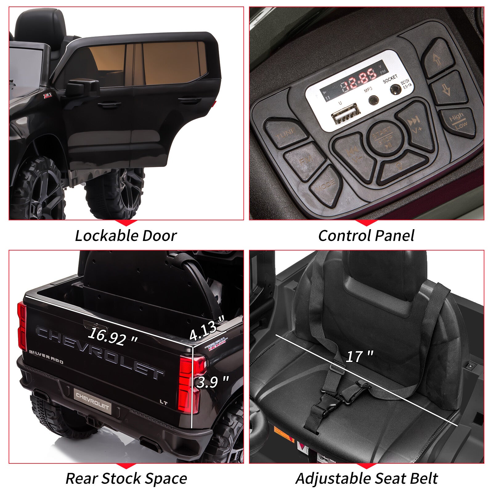 12V Electric Ride-On Truck Car for Kids with Remote Control Trend Times 4