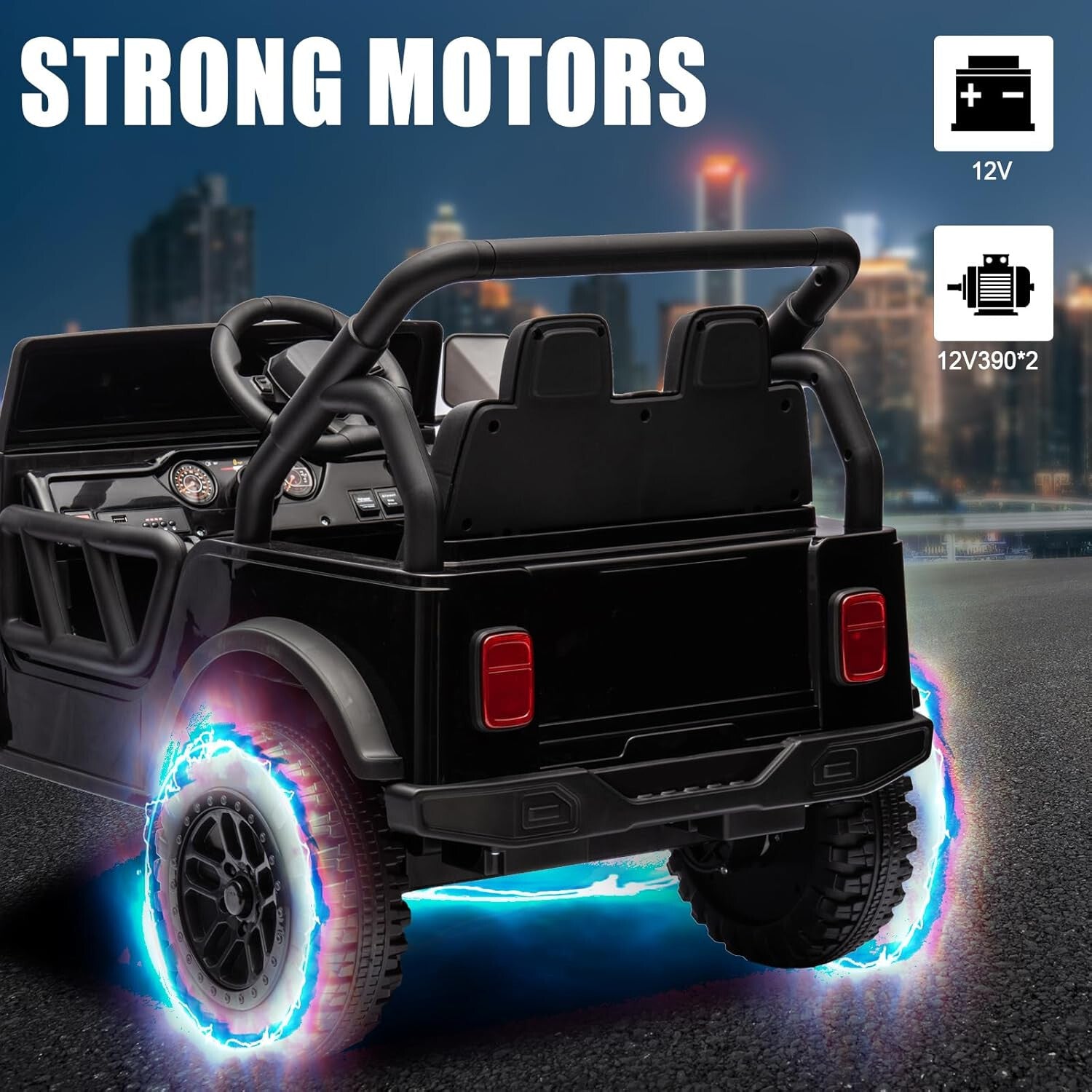 12V Kids Electric Ride-On UTV Truck with Remote Control and Bluetooth Off-Road Toy Car Trend Times 2