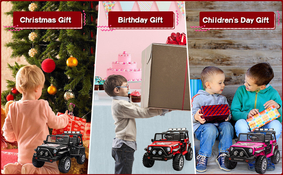 12V Kids Electric Ride-On Jeep Truck Toy Car 2-Seater with Remote Control Trend Times 14
