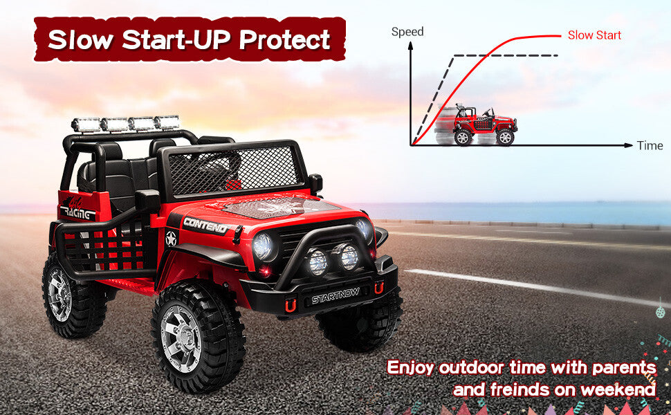 12V Kids Electric Ride-On Jeep Truck with Remote Control Toy Car Trend Times 19
