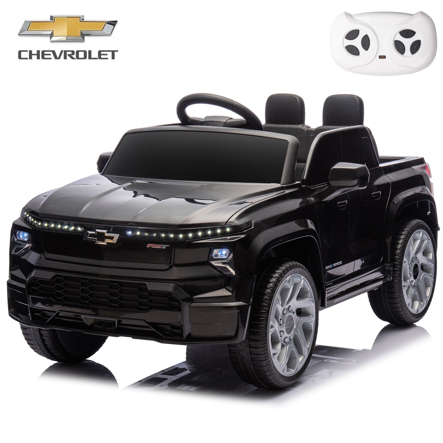 12V Kids Electric Ride-On Truck Licensed Chevrolet Silverado with Remote Control Toy Trend Times 12