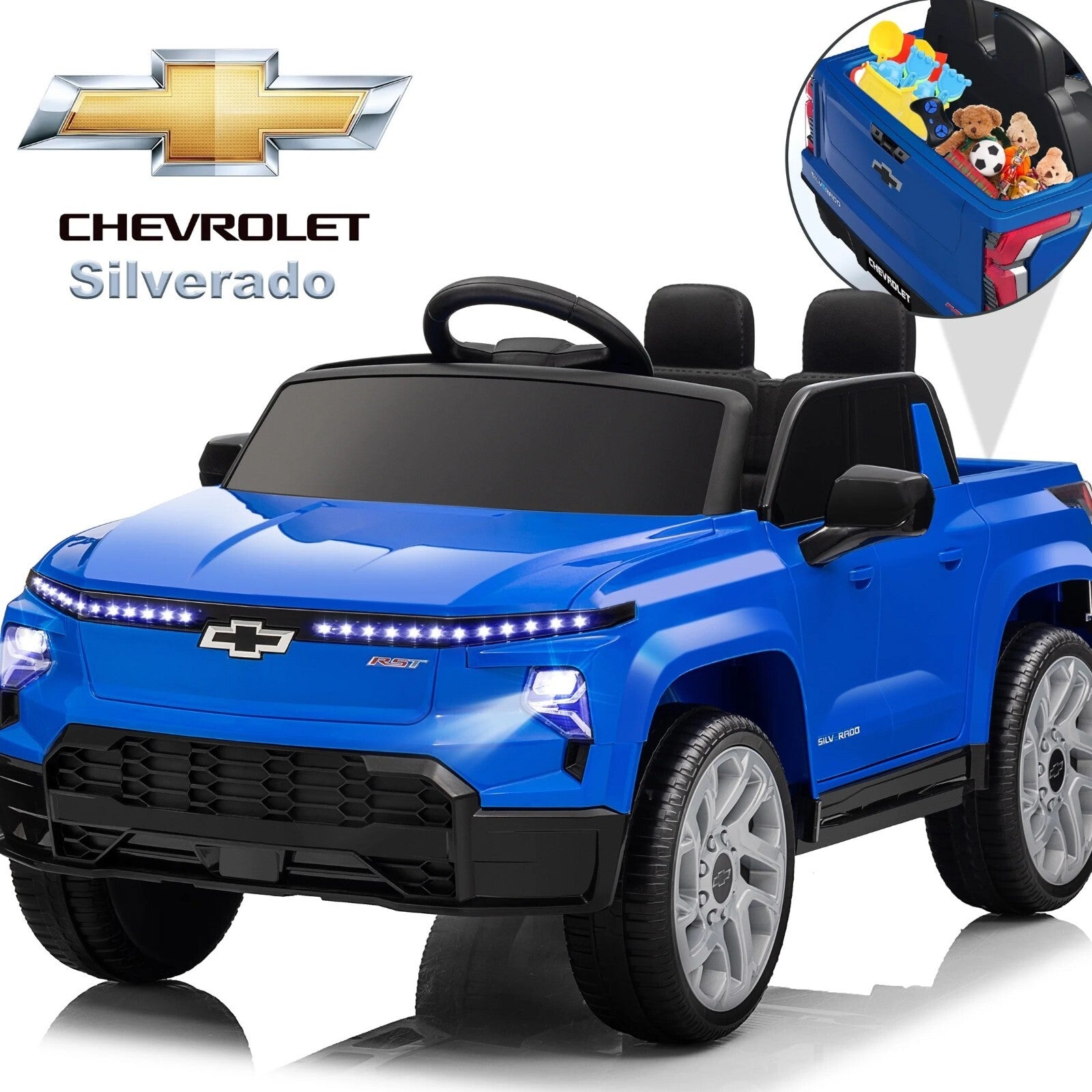 12V Kids Electric Ride-On Truck Licensed Chevrolet Silverado with Remote Control Toy Trend Times 16
