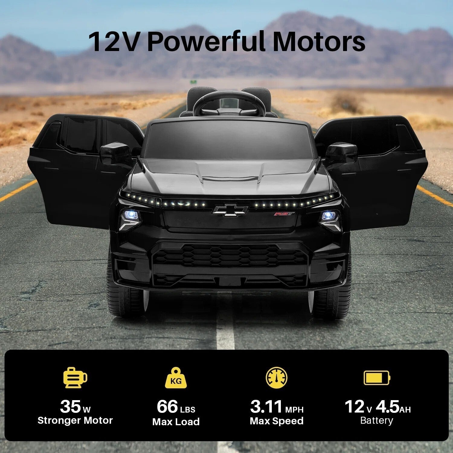 12V Kids Electric Ride-On Truck Licensed Chevrolet Silverado with Remote Control Toy Trend Times 21