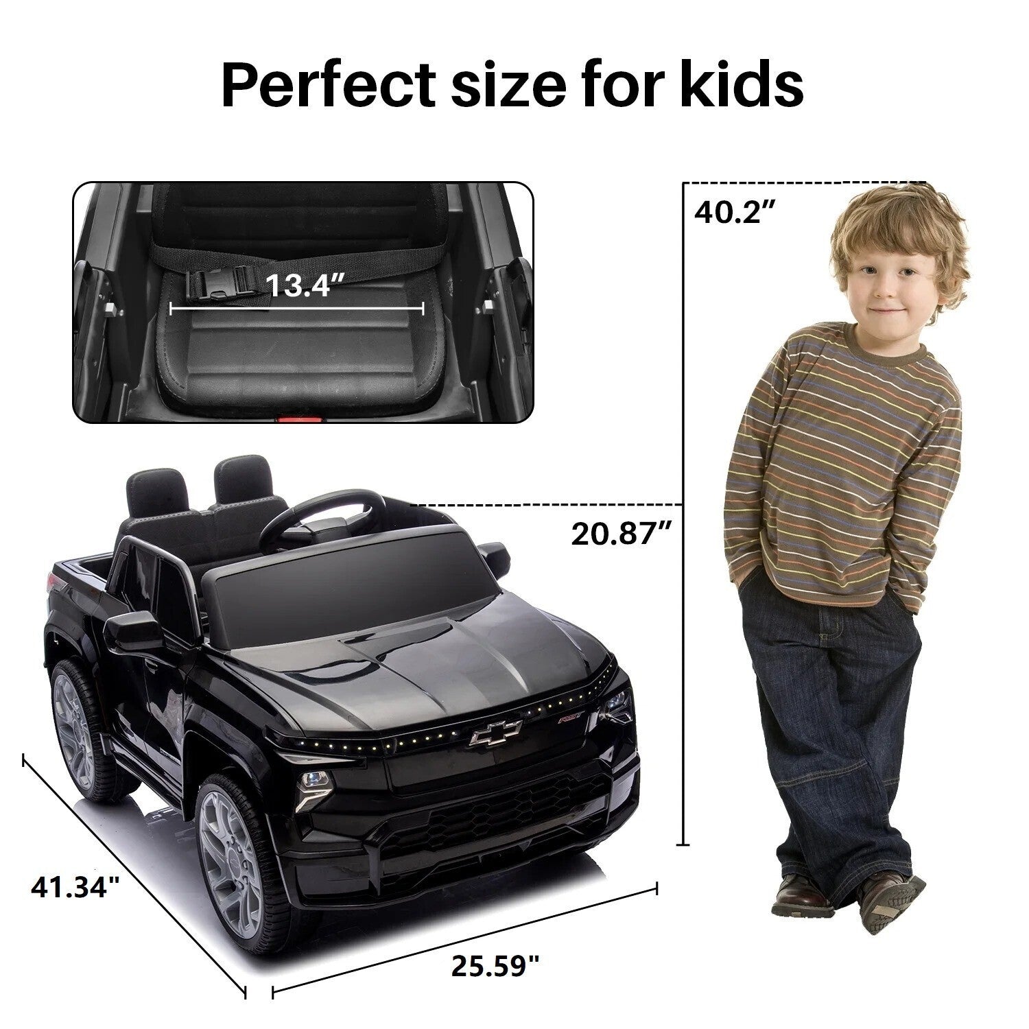 12V Kids Electric Ride-On Truck Licensed Chevrolet Silverado with Remote Control Toy Trend Times 23