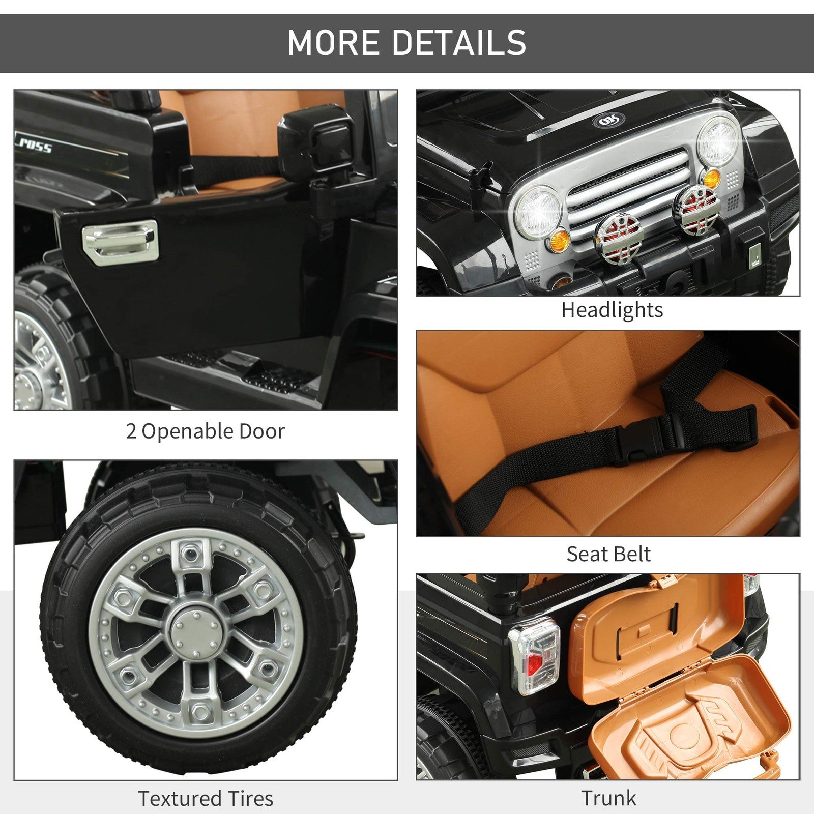 12V Kids Ride-On Off-Road Electric Truck with MP3 Connection and Working Horn Trend Times 3