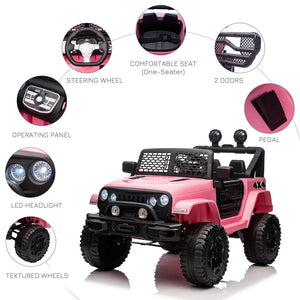 12V Electric Kids Ride-On Truck with Parent Remote Control Battery-Powered Toy Car Trend Times 4