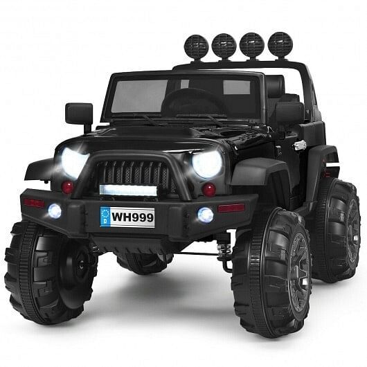 12V Kids Ride-On Truck with Remote Control and Double Magnetic Doors, Black Trend Times Variant 0