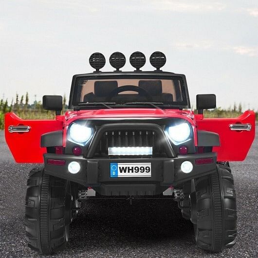 12V Kids Ride-On Truck with Remote Control and Double Magnetic Doors in Red Trend Times 1