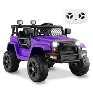 12V Kids Ride-On Truck with Remote Control and Headlights Purple Trend Times Variant 0