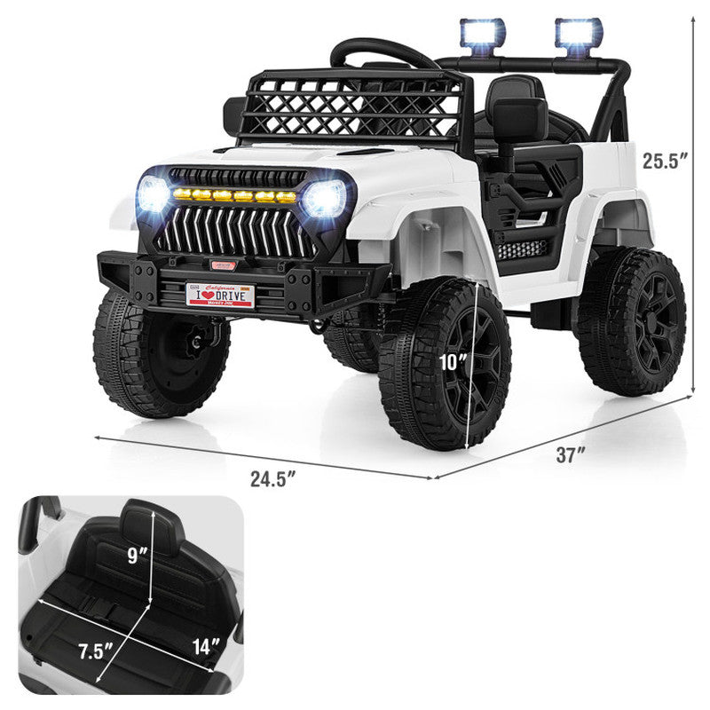 12V Kids Ride-On Truck with Remote Control and Built-In Music Player Trend Times 3