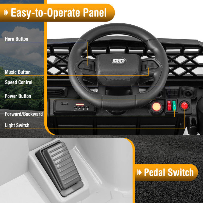 12V Kids Ride-On Truck with Remote Control and Built-In Music Player Trend Times 7